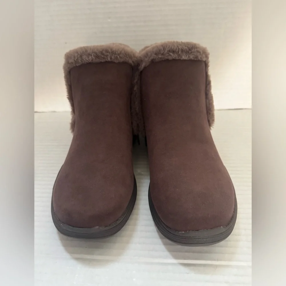NEW Ryka Amaze Brown Faux Fur Ankle Booties Women’s Shoes Boots‎ Lightweight 5.5